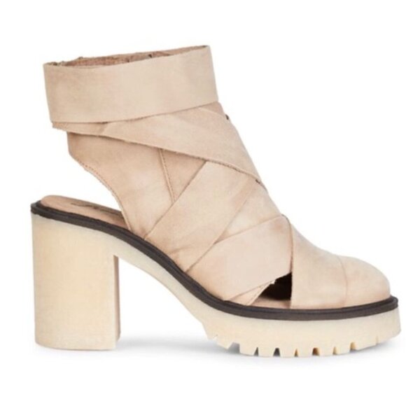 Free People Blake platform booties taupe bandage 37 - Picture 1 of 13